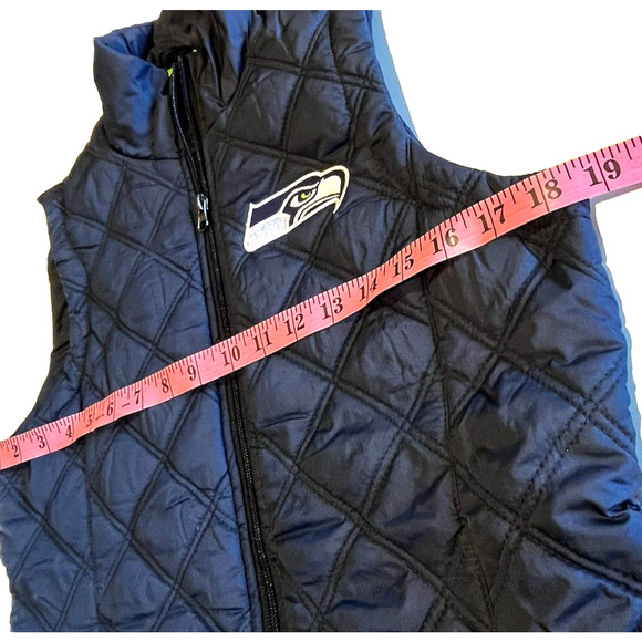 NFL Seattle Seahawks Puffer Vest Size S Women Team Apparel Embroidered Logo - Picture 8 of 10